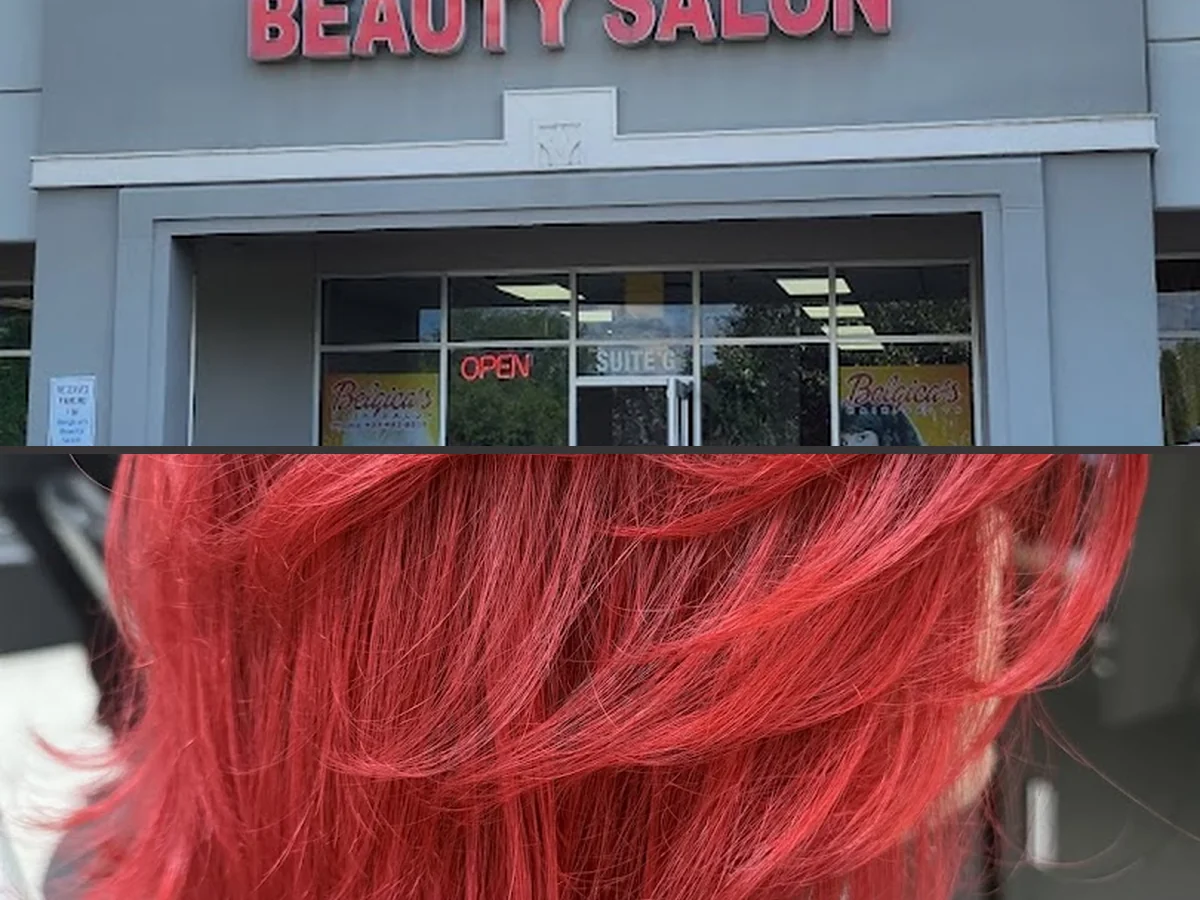 Hair wash bowl in a beauty salon.